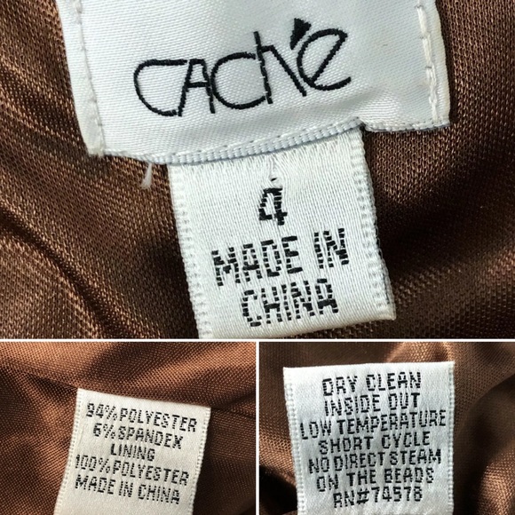 Cache Beaded Draped Stretchy Jersey Shift Dress - Picture 5 of 5